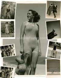 3w013 LOT OF 9 UNKNOWN 11x14 STILLS '30s-40s swimming scenes & more, please help identify!