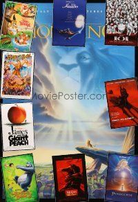 3w054 LOT OF 18 UNFOLDED DOUBLE SIDED ONE-SHEETS '88 - '03 lots of Disney titles & more!