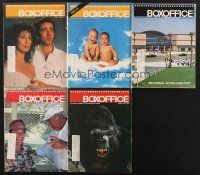 3w038 LOT OF 5 BOX OFFICE MAGAZINES '87-88 King Kong, Nicolas Cage, Cher, Mark Harmon & more!