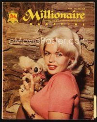 3w147 MILLIONAIRE MAGAZINE magazine May 1965 sexy Jayne Mansfield with koala by Russell B. Ray!
