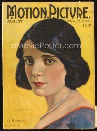 3w085 MOTION PICTURE magazine August 1920 artwork portrait of Alma Rubens by Leo Sielke Jr!