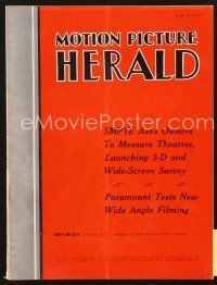 3w073 MOTION PICTURE HERALD exhibitor magazine May 30, 1953 Walt Disney & 3 Stooges 3D, Houdini!