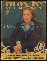 3w105 MOVIE MIRROR magazine April 1940 portrait of pretty Madeleine Carroll by Paul Duval!