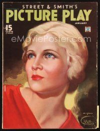 3w106 PICTURE PLAY magazine January 1935 wonderful portrait of pretty Ann Harding by Lorin Larson!