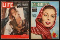3w030 LOT OF 2 MAGAZINES WITH SUZY PARKER COVERS '57 Life & Cine-Revelation!