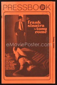 3w393 TONY ROME pressbook '67 detective Frank Sinatra w/gun & sexy near-naked girl on bed!