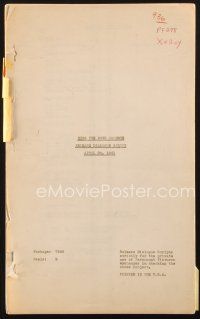 3w203 KISS THE BOYS GOODBYE release dialogue script April 28, 1941, screenplay by Tugend & Taylor!