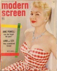 3w026 LOT OF 10 MODERN SCREEN MAGAZINE '52-53 Liz Taylor, Doris Day, Ava Gardner, Lana Turner