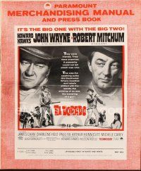 3w304 EL DORADO pressbook '66 John Wayne, Robert Mitchum, the big one with the big two!