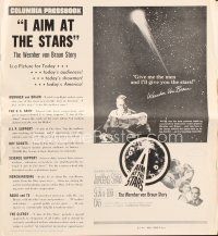 3w322 I AIM AT THE STARS pressbook '60 Curt Jurgens as Wernher Von Braun, destiny is in his hands!