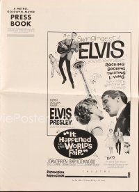 3w330 IT HAPPENED AT THE WORLD'S FAIR pressbook '63 Elvis swings higher than the Space Needle!