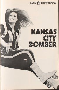 3w338 KANSAS CITY BOMBER pressbook '72 sexy Raquel Welch is the hottest thing on wheels!