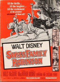 3w385 SWISS FAMILY ROBINSON pressbook R68 John Mills, Walt Disney family fantasy classic!