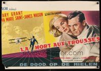 3x230 NORTH BY NORTHWEST Belgian '59 art of Grant & Saint + cropdusting & Mt. Rushmore, Hitchcock