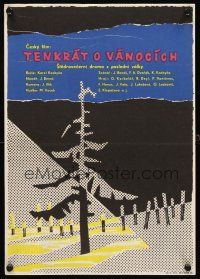 3x119 AT THAT TIME, AT CHRISTMAS Czech 11x16 '58 Kachnya's Tenkrat o vanocich, art of tree!