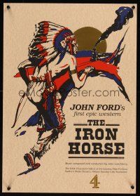 3x065 IRON HORSE foil English half crown R94 O'Brien in Ford's transcontinental railroad epic!