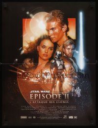 3x571 ATTACK OF THE CLONES French 15x21 '02 Star Wars Episode II, Christensen & Portman by Struzan!