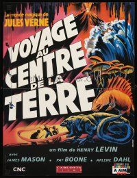3x676 JOURNEY TO THE CENTER OF THE EARTH French 15x21 R90s Jules Verne, great sci-fi monster art!