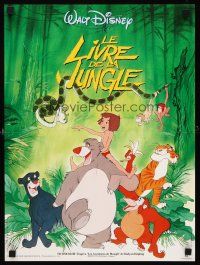 3x677 JUNGLE BOOK French 15x21 R80s Walt Disney cartoon classic, great image of all characters!