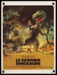 3x684 LAST DINOSAUR French 15x21 '77 Richard Boone, Joan Van Ark, art of prehistoric action!