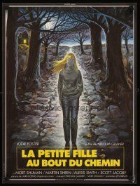 3x691 LITTLE GIRL WHO LIVES DOWN THE LANE French 15x21 '77 Jodie Foster in fear, Landi art!
