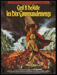 3x777 TEN COMMANDMENTS French 15x21 R70s Cecil B. DeMille classic starring Charlton Heston!