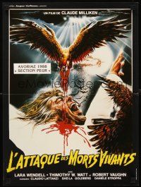 3x800 ZOMBIE 5: KILLING BIRDS French 15x21 '88 Claudio Lattanzi, uccelli assassini, gory artwork!