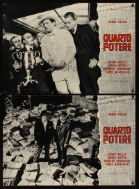 3x021 CITIZEN KANE 2 Italian photobustas R66 director and star Orson Welles w/Joseph Cotten!