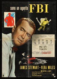 3x007 FBI STORY Italian lrg pbusta '59 great close-up of detective Jimmy Stewart!