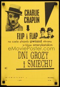 3x345 DAYS OF THRILLS & LAUGHTER Polish 12x17 '65 Charlie Chaplin, Laurel & Hardy!