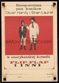 3x349 LAUREL & HARDY'S LAUGHING '20s Polish 11x16 '67 Krolikowski art, images of Stan & Ollie!