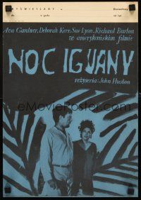 3x352 NIGHT OF THE IGUANA Polish 11x16 '67 cool image of Richard Burton & Ava Gardner!