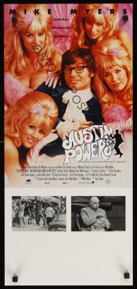 3x052 AUSTIN POWERS: INT'L MAN OF MYSTERY Swedish stolpe '97 Mike Myers w/sexy fembots!