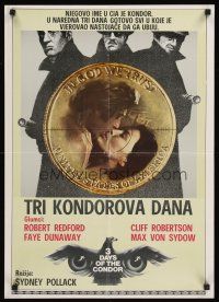 3x457 3 DAYS OF THE CONDOR Yugoslavian '75 secret agent Robert Redford & Faye Dunaway!