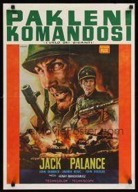 3x477 BULLET FOR ROMMEL Yugoslavian '69 Casaro art of Jack Palance with machine gun!