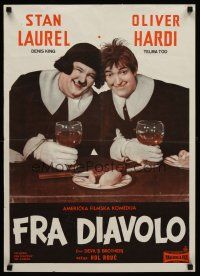 3x485 DEVIL'S BROTHER Yugoslavian '60s Hal Roach, image of wacky Stan Laurel & Oliver Hardy!