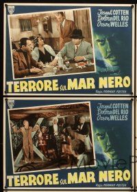 3x031 JOURNEY INTO FEAR 11 Italian 13x18 pbustas '40s great images of director & star Orson Welles!