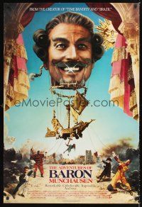 3y025 ADVENTURES OF BARON MUNCHAUSEN 1sh '89 directed by Terry Gilliam, John Neville!