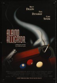 3y033 ALBINO ALLIGATOR 1sh '96 directed by Kevin Spacey, Matt Dillon, art of pool table & gun!