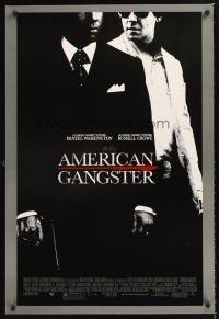 3y041 AMERICAN GANGSTER DS 1sh '07 Denzel Washington, Russell Crowe, Ridley Scott directed!
