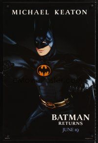 3y075 BATMAN RETURNS 4 teaser 1sh posters '92 Michael Keaton, Danny DeVito, sexy Michelle Pfeiffer!