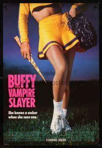 3y115 BUFFY THE VAMPIRE SLAYER advance DS 1sh '92 great image of cheerleader's legs!