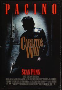 3y127 CARLITO'S WAY int'l DS 1sh '93 Al Pacino, Sean Penn, Penelope Ann Miller, Brian De Palma