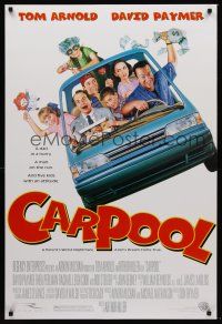 3y128 CARPOOL DS 1sh '96 Arthur Hiller directed, Tom Arnold, David Paymer & kids!