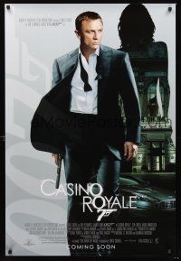 3y135 CASINO ROYALE advance DS 1sh '06 cool image of Daniel Craig as James Bond!