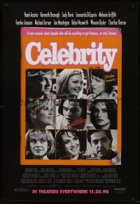 3y140 CELEBRITY advance 1sh '98 Woody Allen, Hank Azaria, Charlize Theron, Leonardo DiCaprio