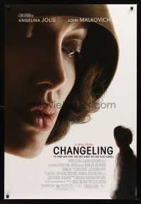 3y141 CHANGELING DS 1sh '08 extreme close-up of Angelina Jolie, Clint Eastwood directed!