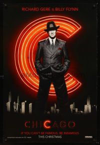 3y144 CHICAGO teaser DS 1sh '02 great full-length image of Richard Gere as Billy Flynn!