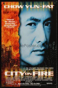 3y157 CITY ON FIRE video 1sh '87 Lung fu fong wan, Ringo Lam, Chow Yun-Fat