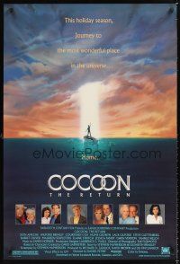 3y171 COCOON THE RETURN 1sh '88 Courtney Cox, Don Ameche, Wilford Brimley, Hume Cronyn
